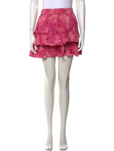 Pre-owned Generation Love Floral Print Mini Skirt In Pink