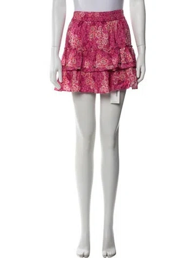 Pre-owned Generation Love Floral Print Mini Skirt W/ Tags In Pink