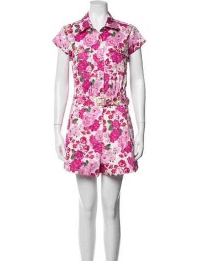 Pre-owned Generation Love Floral Print Romper W/ Tags In White