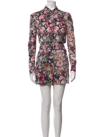 Pre-owned Generation Love Floral Print Romper In White