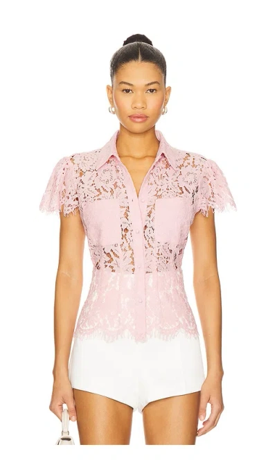 Generation Love Francesca Lace Shirt In Pink