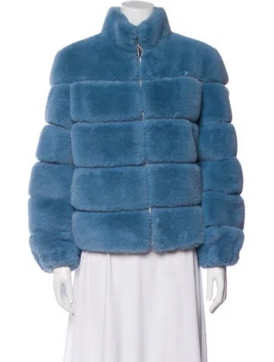 Pre-owned Generation Love Fur Jacket In Blue