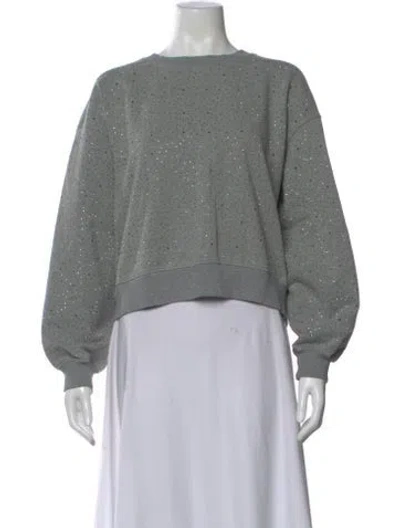 Pre-owned Generation Love Graphic Print Crew Neck Sweatshirt In Gray