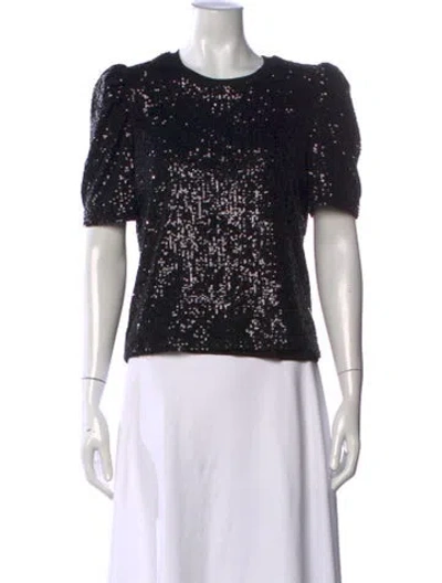 Pre-owned Generation Love Graphic Print Crew Neck Top In Black