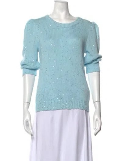 Pre-owned Generation Love Graphic Print Crew Neck Top In Blue