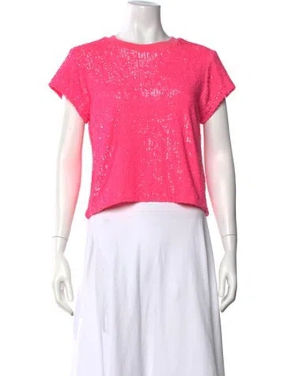 Pre-owned Generation Love Graphic Print Crew Neck Top In Pink