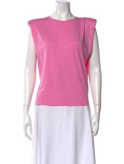 Pre-owned Generation Love Graphic Print Crew Neck Top In Pink