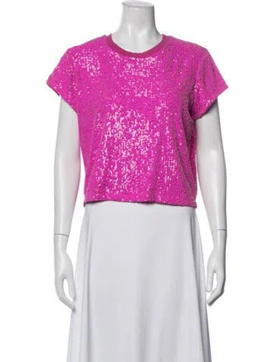 Pre-owned Generation Love Graphic Print Crew Neck Top In Purple