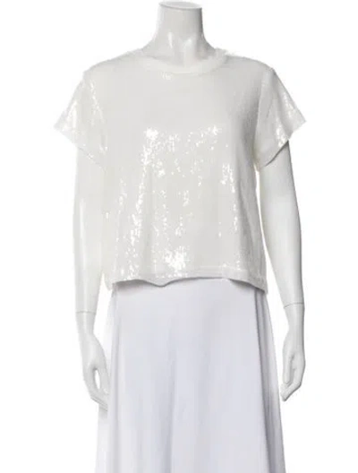 Pre-owned Generation Love Graphic Print Crew Neck Top In White
