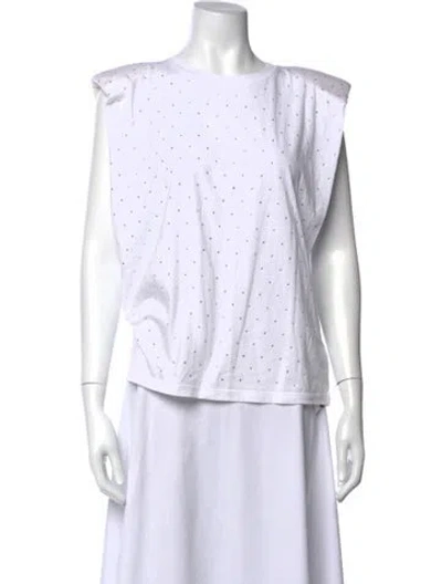 Pre-owned Generation Love Graphic Print Crew Neck Top In White