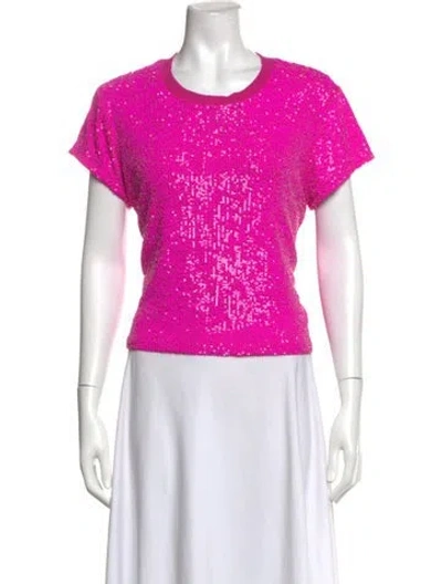 Pre-owned Generation Love Graphic Print Crew Neck T-shirt In Metallic/pink