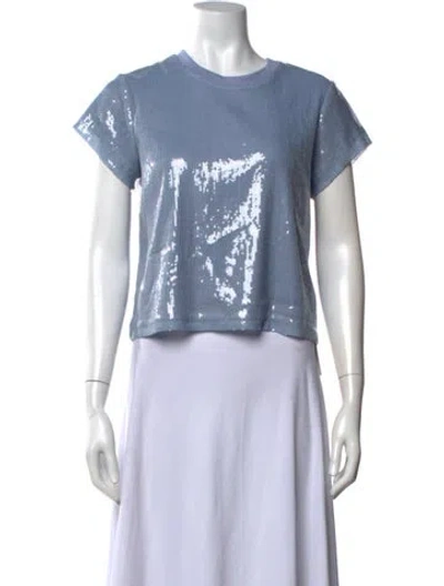 Pre-owned Generation Love Graphic Print Crew Neck T-shirt W/ Tags In Blue