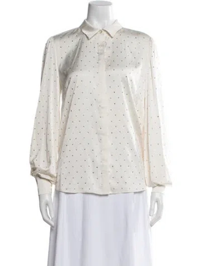 Pre-owned Generation Love Graphic Print Long Sleeve Top In White