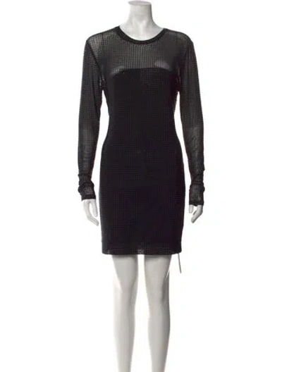Pre-owned Generation Love Graphic Print Mini Dress W/ Tags In Black/gold