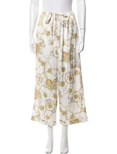 Pre-owned Generation Love Graphic Print Ruffle Embellishment Lounge Set In Neutrals