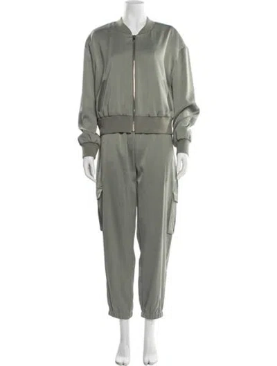 Pre-owned Generation Love Grosgrain Trim Pant Set In Green