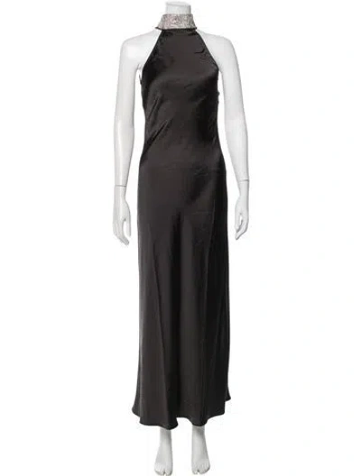 Pre-owned Generation Love Halterneck Long Dress In Black