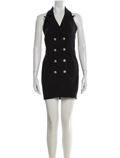 Pre-owned Generation Love Halterneck Mini Dress In Black
