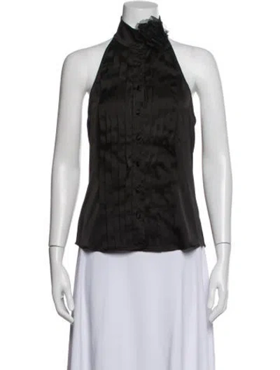 Pre-owned Generation Love Halterneck Sleeveless Blouse In Brown