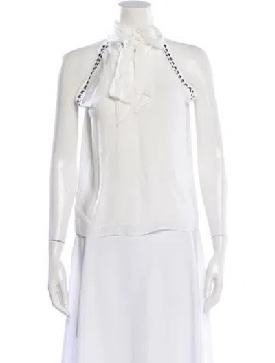 Pre-owned Generation Love Halterneck Sleeveless Blouse In White