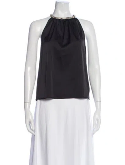 Pre-owned Generation Love Halterneck Sleeveless Top In Black