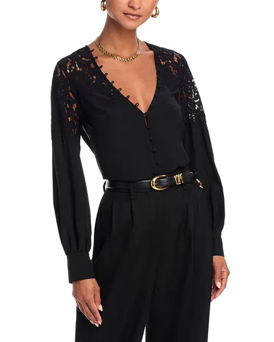 Generation Love Harlea Floral Lace Blouse In Black