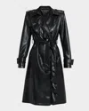 Generation Love Hearst Vegan Leather Trench Coat In Black