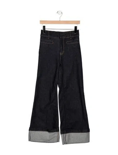 Pre-owned Generation Love High-rise Flared Jeans In Blue