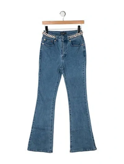 Pre-owned Generation Love High-rise Flared Jeans In Blue