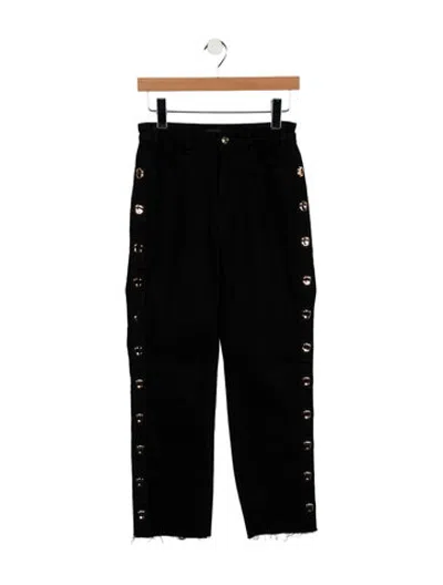 Pre-owned Generation Love High-rise Straight Leg Jeans In Black