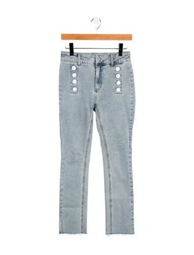 Pre-owned Generation Love High-rise Straight Leg Jeans In Blue