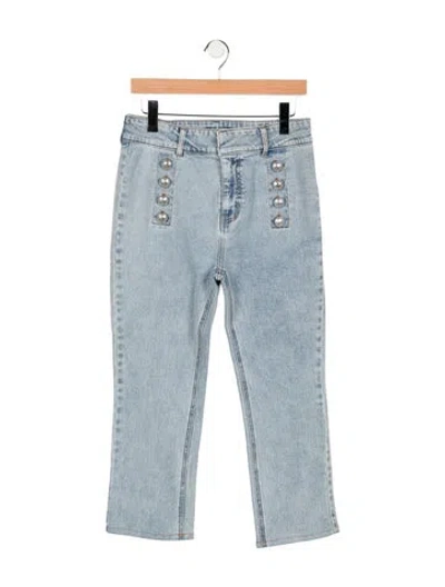 Pre-owned Generation Love High-rise Straight Leg Jeans In Blue