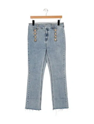 Pre-owned Generation Love High-rise Straight Leg Jeans In Blue