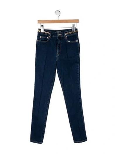 Pre-owned Generation Love High-rise Straight Leg Jeans In Blue