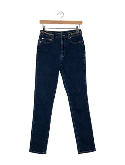 Pre-owned Generation Love High-rise Straight Leg Jeans In Blue