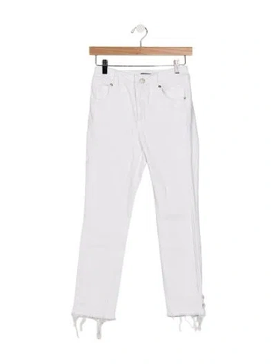 Pre-owned Generation Love High-rise Straight Leg Jeans In White