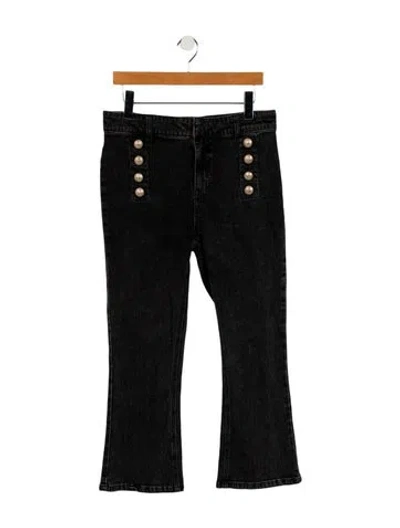 Pre-owned Generation Love High-rise Wide Leg Jeans In Black