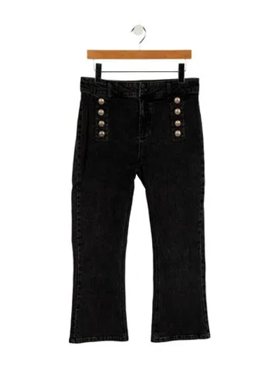 Pre-owned Generation Love High-rise Wide Leg Jeans In Black