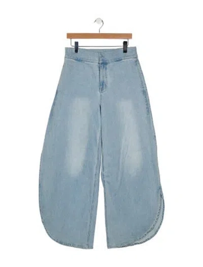 Pre-owned Generation Love High-rise Wide Leg Jeans In Blue