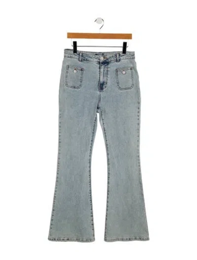 Pre-owned Generation Love High-rise Wide Leg Jeans In Blue