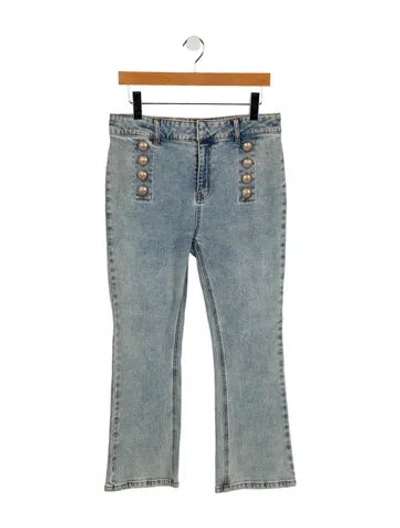 Pre-owned Generation Love High-rise Wide Leg Jeans In Blue
