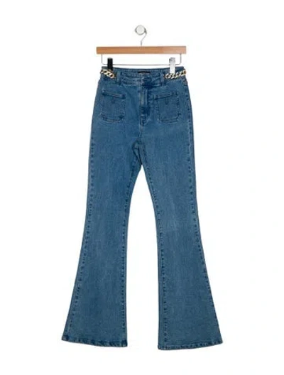 Pre-owned Generation Love High-rise Wide Leg Jeans In Blue