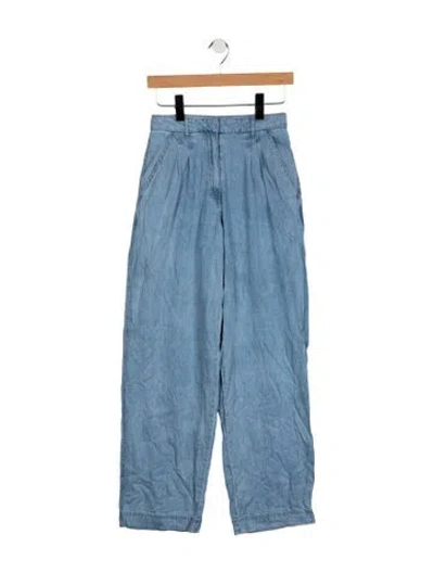 Pre-owned Generation Love High-rise Wide Leg Jeans In Blue