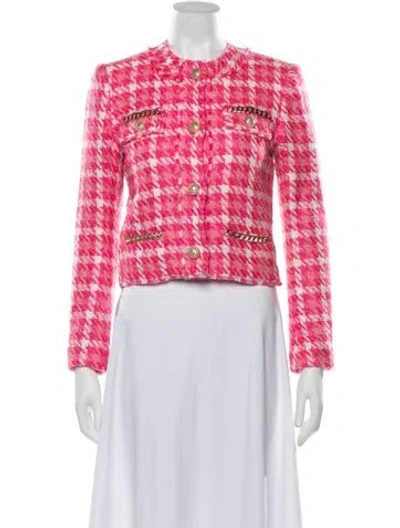 Pre-owned Generation Love Houndstooth Print Jacket In Black