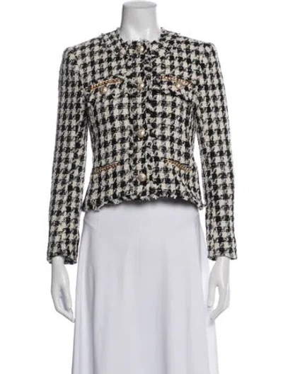 Pre-owned Generation Love Houndstooth Print Jacket In Black/metallic
