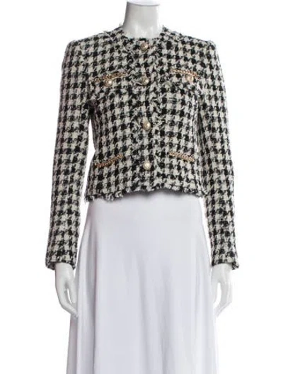 Pre-owned Generation Love Houndstooth Print Jacket In Black/metallic