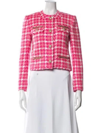 Pre-owned Generation Love Houndstooth Print Jacket W/ Tags In Pink