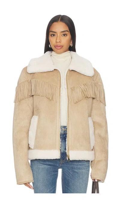 Generation Love Inez Vegan Faux Shearling Jacket In Brown