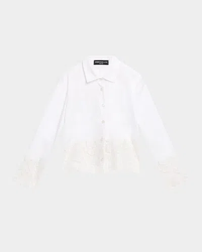 Generation Love Issa Lace Combo Shirt In White