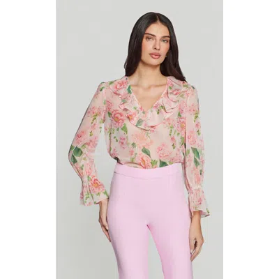 Generation Love Jada Floral Georgette Blouse In Pink